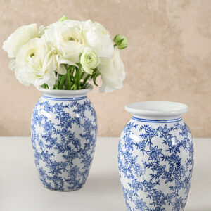 6in Tall Provence Ceramic Vase, Set of 2