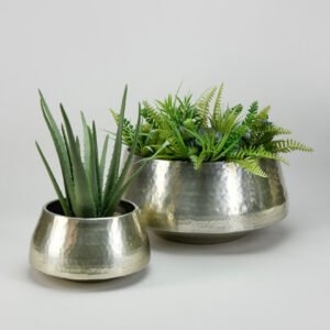 Antique Silver Aluminum Centerpiece Bowl