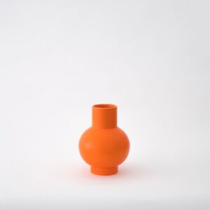 Vibrant Orange Small Globe Bottle Vase