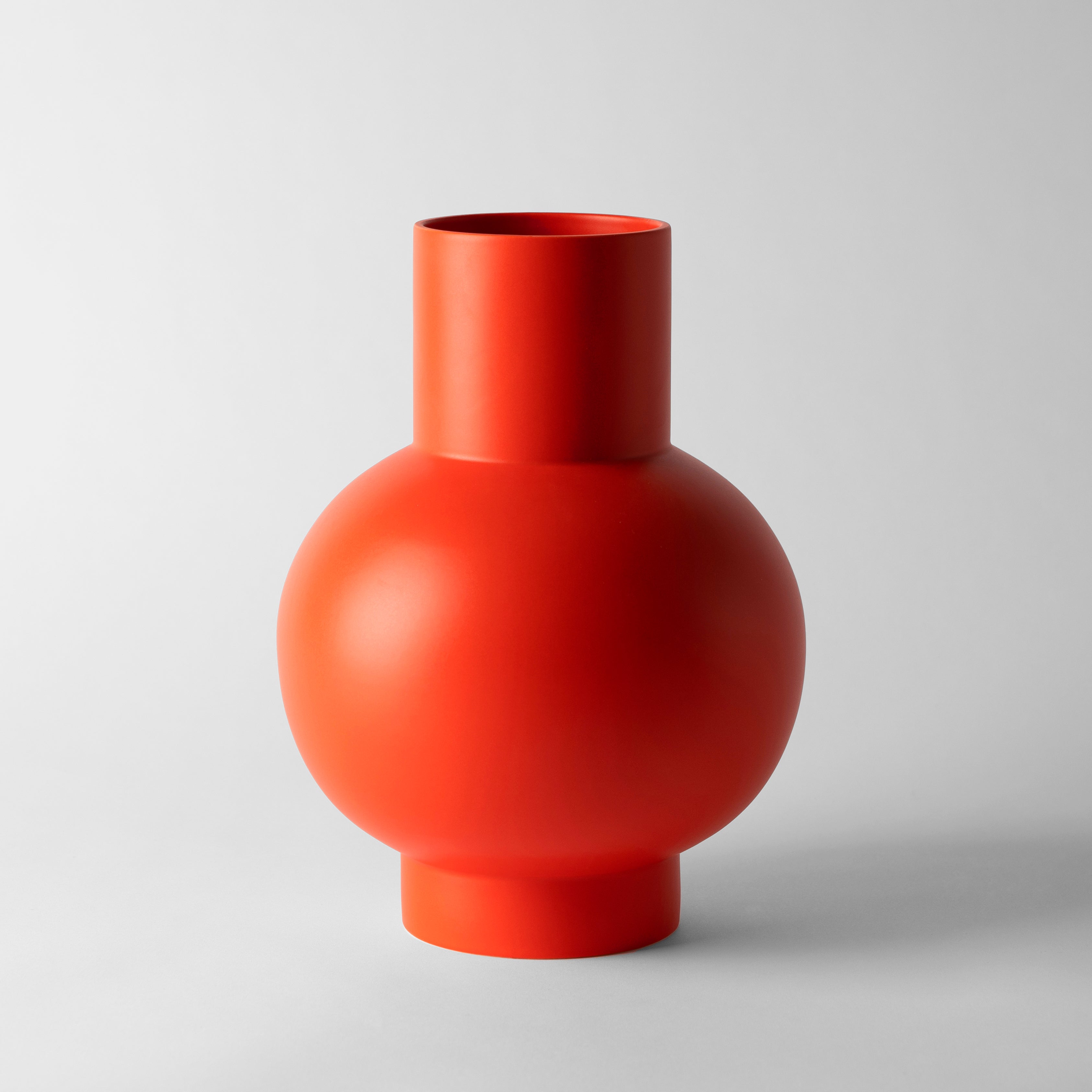XL Strong Coral Globe Statement Vase