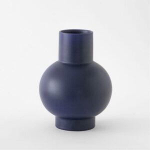 XL Blue Globe Statement Vase