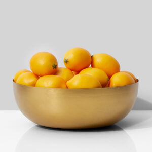 12in Wide Gold Iron Bowl